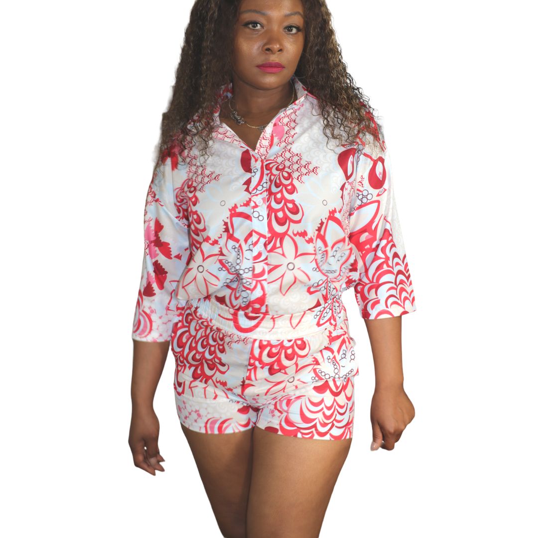Diana Shorts Set - Red