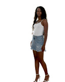 De-Stress Jean Skirt